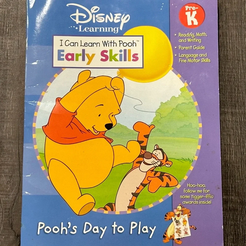 💞 New Disney Winnie the Pooh Pre-K Early Learning Skills Educational Workbook